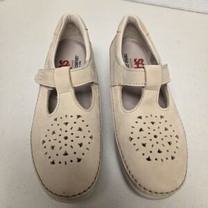 SAS Willow Linen Leather Mary Jane Comfort Shoes Loafer Slip-On Women's 8 Narrow